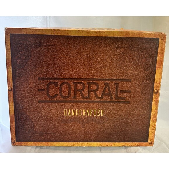 CORRAL Black Cross Angel Wings Overlay & Studs Western Boots A4232 Sz 8.5 - Picture 15 of 16